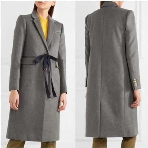 J. Crew Collection Olivia Wool Cashmere Winter Coat Gray Sz 4 Topcoat Overcoat - Picture 1 of 14